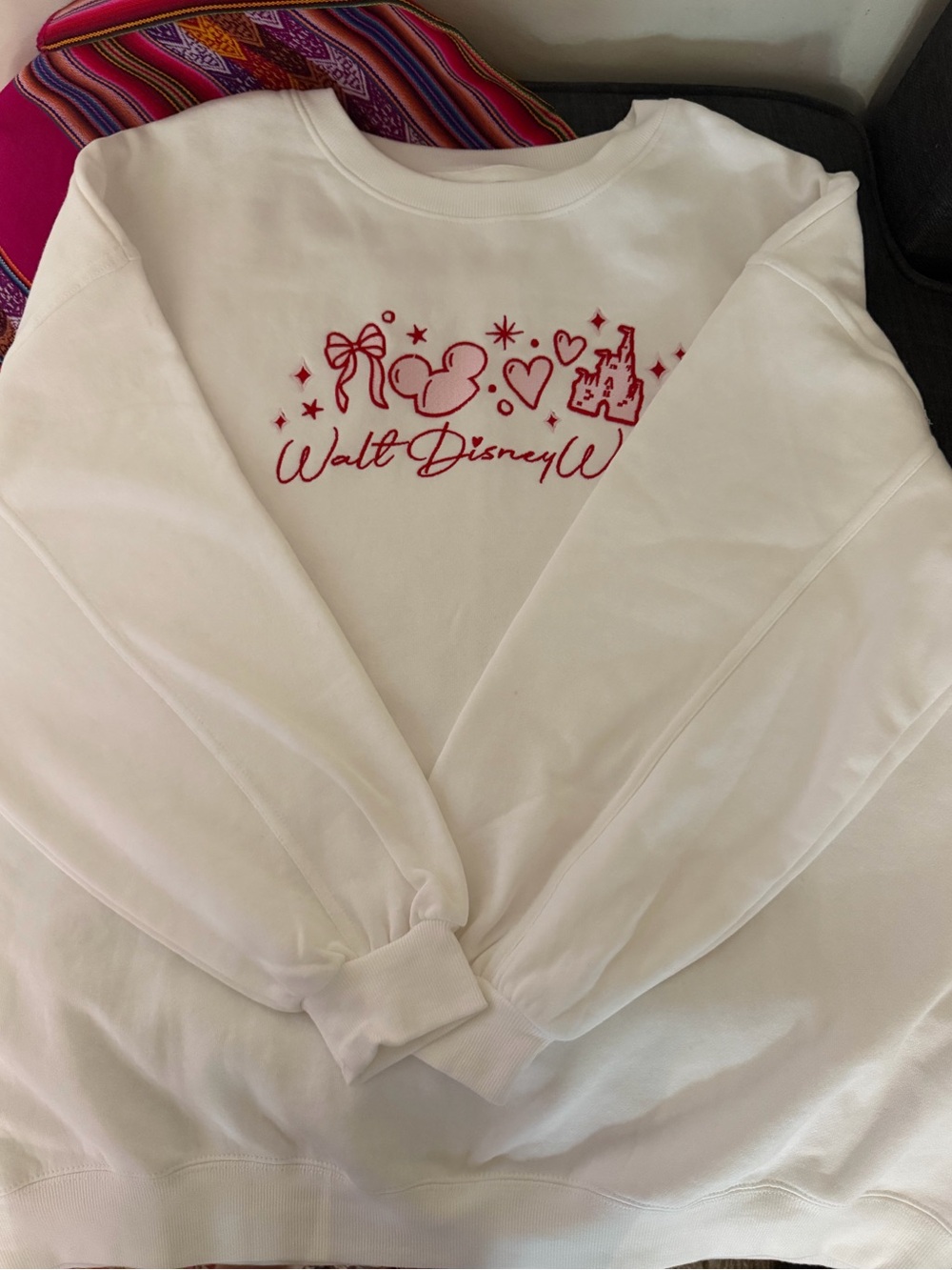 NEW- Walt Disney World Embroidered Sweatshirt